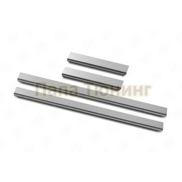 Накладки на пороги RUSSTAL (нерж., зеркало) для Toyota Land Cruiser Prado 150 2009-2017