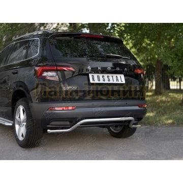 Защита заднего бампера d42 волна для Skoda Karoq 2020-