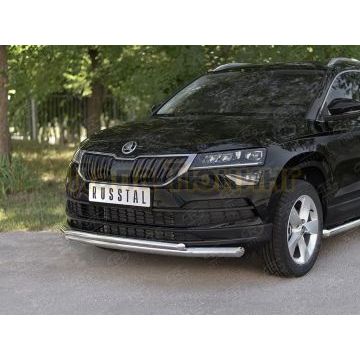 Защита переднего бампера d57 секции-d42 дуга для Skoda Karoq 2020-