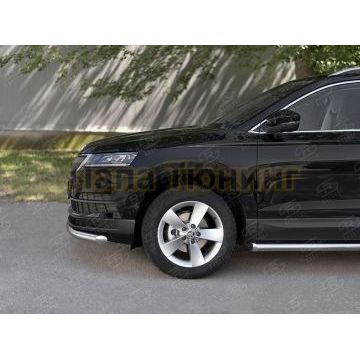 Защита переднего бампера d57 секции для Skoda Karoq 2020-