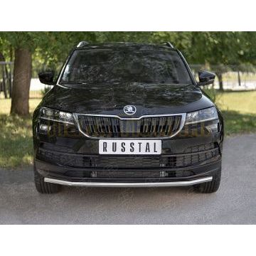 Защита переднего бампера d42 секции для Skoda Karoq 2020-