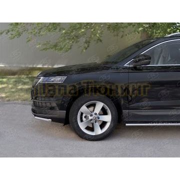 Защита переднего бампера d42 секции для Skoda Karoq 2020-