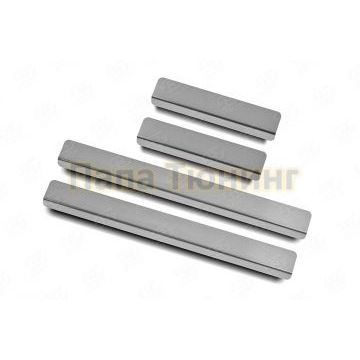 Накладки на пороги RUSSTAL (нерж., шлиф) для Skoda Karoq 2020-