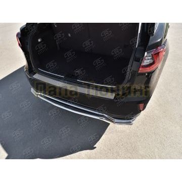 Накладка на задний бампер RUSSTAL (нерж.,шлиф) для Lexus RX 200t 2015-2019 (КРОМЕ F-SPORT)