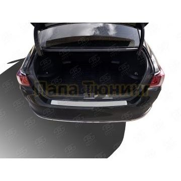 Накладка на задний бампер RUSSTAL (нерж., зеркало) для Lexus ES200-ES250-ES350 2018-