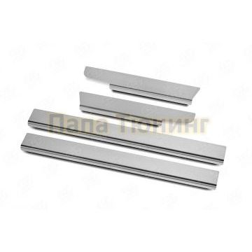 Накладки на пороги RUSSTAL (нерж., шлиф) для Lexus ES200-ES250-ES350 2018-