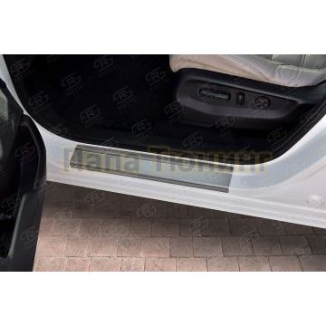 Накладки на пороги RUSSTAL (нерж., шлиф) для HONDA CR-V 2017-