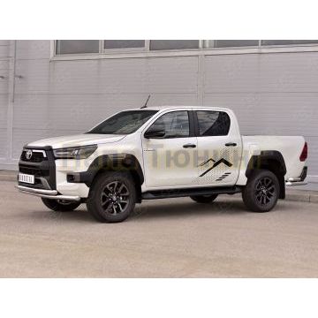 Защита переднего бампера d57 секции-d57 секции RUSSTAL для Toyota Hilux Black Onyx 2020-