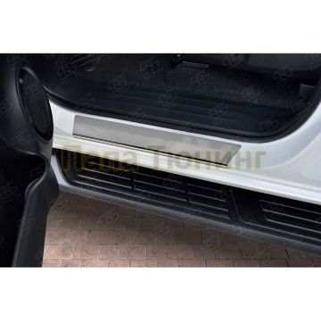 Накладки на пороги RUSSTAL (нерж., зеркало) RUSSTAL для Toyota Hilux 2015-