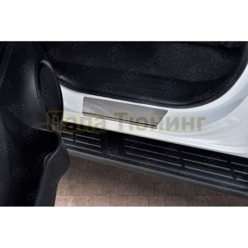 Накладки на пороги RUSSTAL (нерж., зеркало) RUSSTAL для Toyota Hilux 2015-