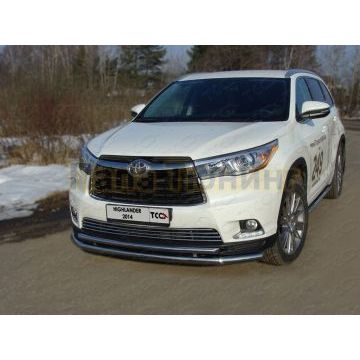 Накладка решётки радиатора 16 мм ТСС для Toyota Highlander 2014-2016