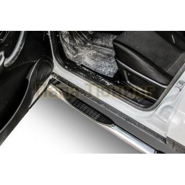 Защита порогов d76 с проступями Lada Niva Travel 2020-