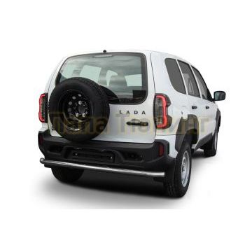 Защита заднего бампера d57 длинная Lada Niva Travel 2020- Защита заднего бампера d57 длинная Lada Niva Travel 2020-
