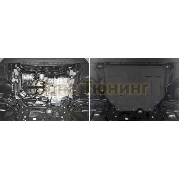 Защита картера + КПП Rival сталь 2 мм для Audi A3, V - 1.4 2016-/Skoda Octavia, V - 1.4; 1.6 2020-/Skoda Superb, V - 2.0 2019-/Volkswagen Arteon, V - 2.0 2020-/Volkswagen Golf, V - 1.2; 1.4 (122л.с.) 2016-/Volkswagen Jetta, V - 1.4; 1.6 2020-/Volkswagen Passat, V - 2.0 2019-