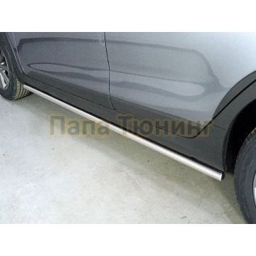 Пороги труба 42,4 мм ТСС для Kia Rio X 2020- Пороги труба 42,4 мм ТСС для Kia Rio X 2020-