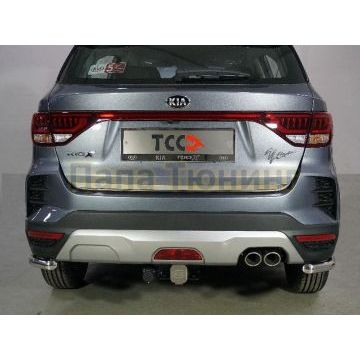 Накладка на заднюю дверь (лист зеркальный) ТСС для Kia Rio X 2020-
