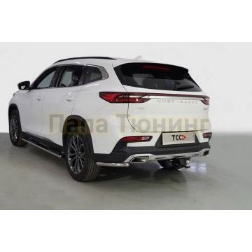 Защита задняя (уголки) 42,4 мм ТСС для Cheryexeed TXL 2020-