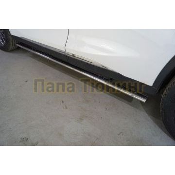 Пороги овальные с проступью 75х42 мм ТСС для Cheryexeed TXL 2020-