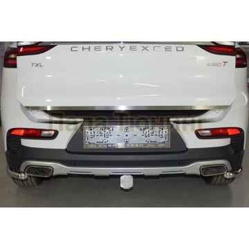 Накладка на заднюю дверь (лист шлифованный) ТСС для Cheryexeed TXL 2020-