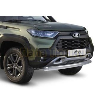 Защита переднего бампера d57 Rival для Lada Niva Travel 2021-
