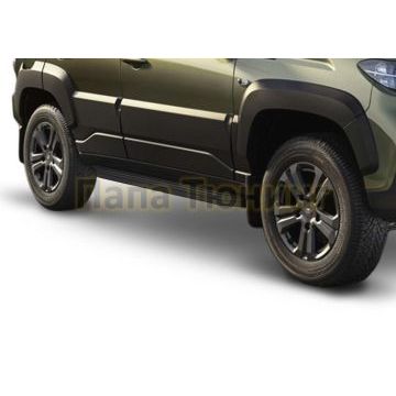 Пороги алюминиевые Rival Black-Premium для Lada Niva Travel 2021-