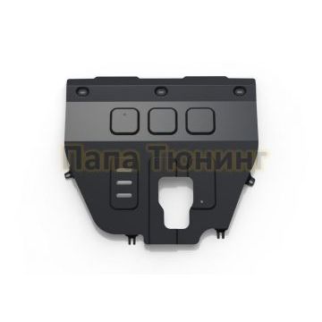 Защита картера + КПП сталь 2 мм АвтоБроня для Hyundai Santa Fe, V - 2.2d; 2.5 2021-/Kia Sorento, V - 2.2d; 2.5; полный привод 2020-