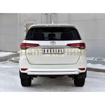 Защита заднего бампера d76 дуга РусСталь для Toyota Fortuner 2020-