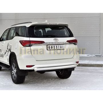 Защита заднего бампера d76 дуга РусСталь для Toyota Fortuner 2020-