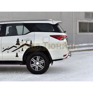 Защита заднего бампера d76 дуга-d42 дуга РусСталь для Toyota Fortuner 2020-