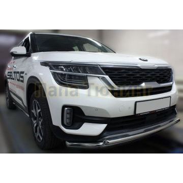 Защита передняя двойная D 60,3/42,4 ALFeco для Kia Seltos 2020-
