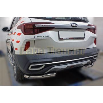 Защита задняя уголки D 60,3 ALFeco для Kia Seltos 2020-