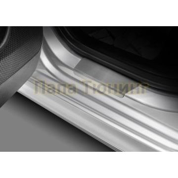 Накладки порогов  (4 шт.) Rival для Skoda Octavia A8 2020-