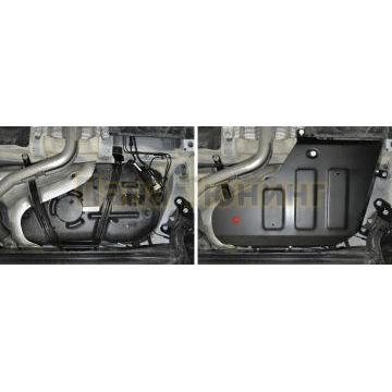 Защита топливного бака сталь 2 мм АвтоБроня для Geely Сoolray, V - 1.5 2020-2024