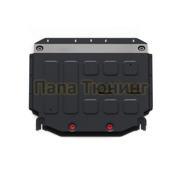 Защита картера + КПП сталь 2 мм АвтоБроня для Geely Tugella, V - 2.0 2020-