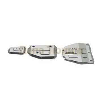 Комплект защит картер + КПП + топливный бак + редуктор алюминий 4 мм RIVAL для Hyundai Santa Fe, V - 2.2d; 2.5 2021-/Kia Sorento, V - 2.2d; 2.5; 3.5; полный привод 2020-