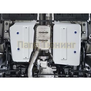 Защита топливного бака алюминий 4 мм RIVAL для Skoda Karoq, V - 1.4 (150л.с.); полный привод 2020-/Volkswagen Taos, V - 1.4 (150л.с.); полный привод 2021-