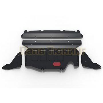 Защита картера сталь 2 мм АвтоБроня для Subaru Forester, V - 2.0; 2.5; полный привод; увеличенная 2018-