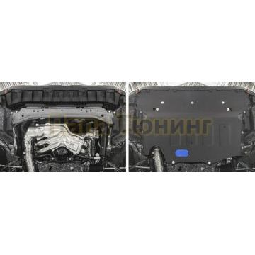 Защита картера сталь 2 мм Rival для Subaru Forester, V - 2.0; 2.5; полный привод; увеличенная 2018-