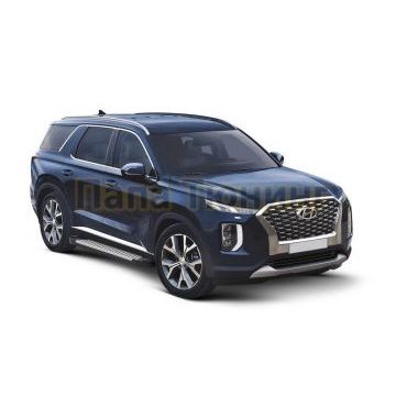 Пороги алюминиевые Rival BMW-Style V2 для Hyundai Palisade 2021-/Kia Telluride 2023-