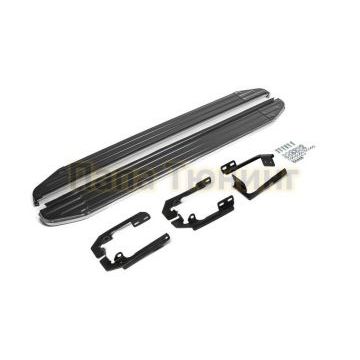 Пороги алюминиевые Rival Premium для Isuzu D-MAX 2016-2020