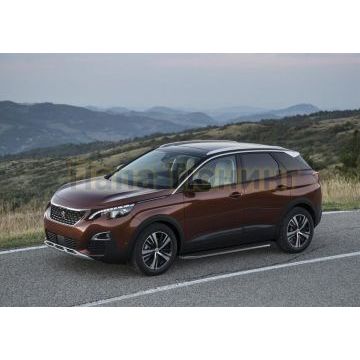 Пороги алюминиевые Rival Premium для Peugeot 3008 2017-
