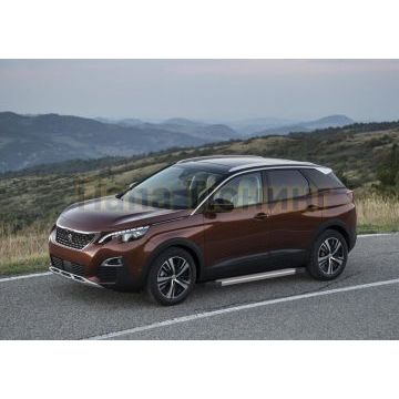 Пороги алюминиевые Rival Start для Peugeot 3008 2017-