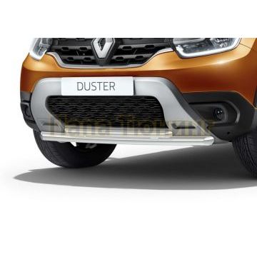 Защита переднего бампера d57+d42 Rival для Renault Duster 2021-