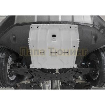 Защита картера + КПП алюминий 4 мм RIVAL для Hyundai Palisade, V - 2.2d (220 л.с.); 3.5 2020-