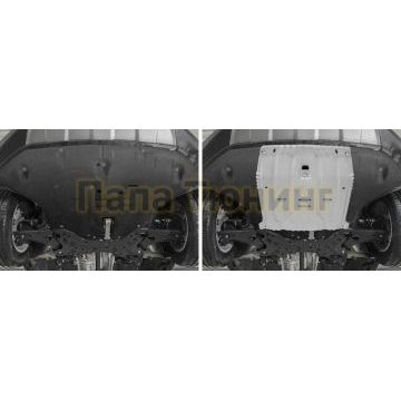 Защита картера + КПП алюминий 4 мм RIVAL для Hyundai Palisade, V - 2.2d (220 л.с.); 3.5 2020-