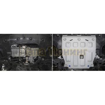 Защита картера + КПП алюминий 4 мм RIVAL для Hyundai Elantra, V - 1.6; 2.0 2021-
