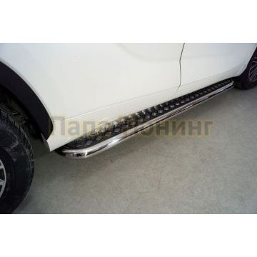 Пороги с площадкой 60,3 мм ТСС для Toyota Highlander 2020-