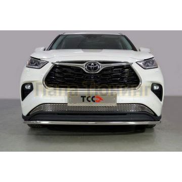 Защита передняя нижняя 42,4 мм ТСС для Toyota Highlander 2020-