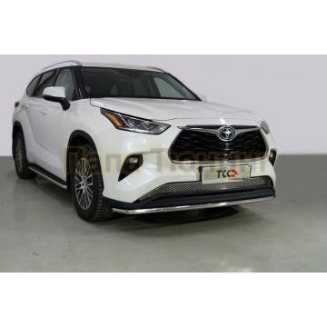 Защита передняя нижняя 42,4 мм ТСС для Toyota Highlander 2020-