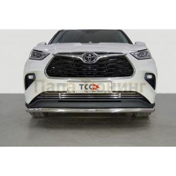 Защита передняя нижняя 60,3 мм ТСС для Toyota Highlander 2020-